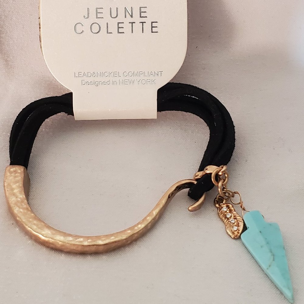 Jeune Colette Faux Suede Bracelet and Charms